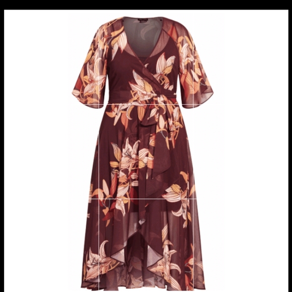 City Chic Dresses & Skirts - Brand New City Chic Dessert Orchid Maxi Dress-Plum